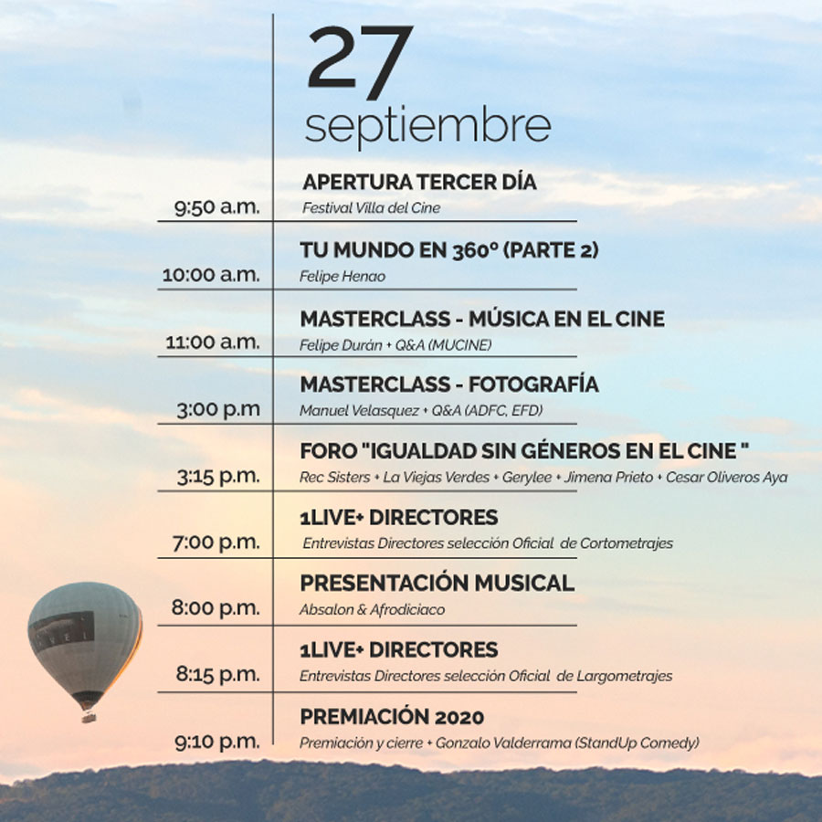 programacion 27 septiembre festival villadelcine ato