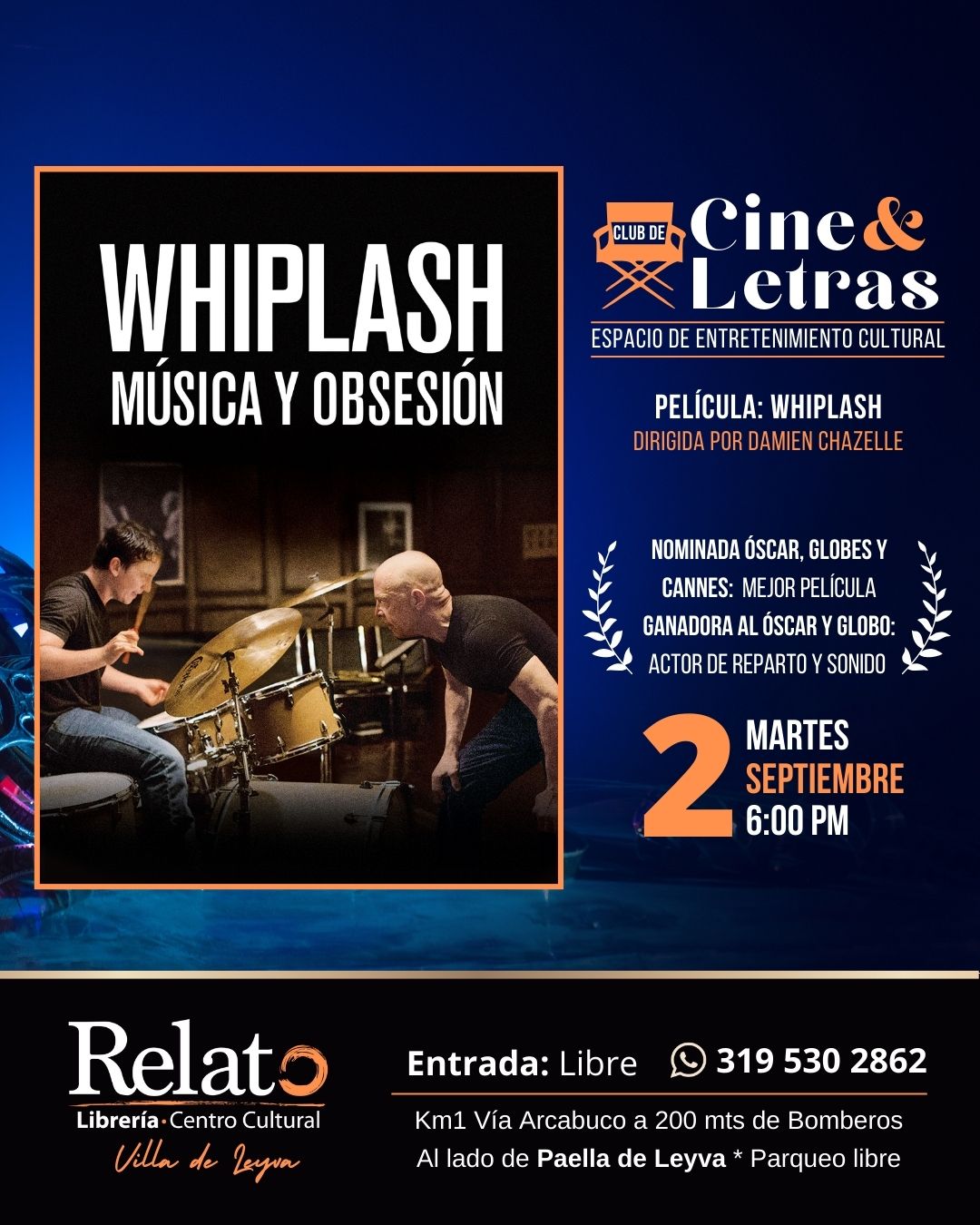 cine villa leyva relato whiplash