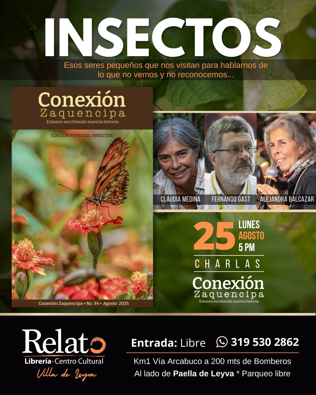 insectos charla relato libreria