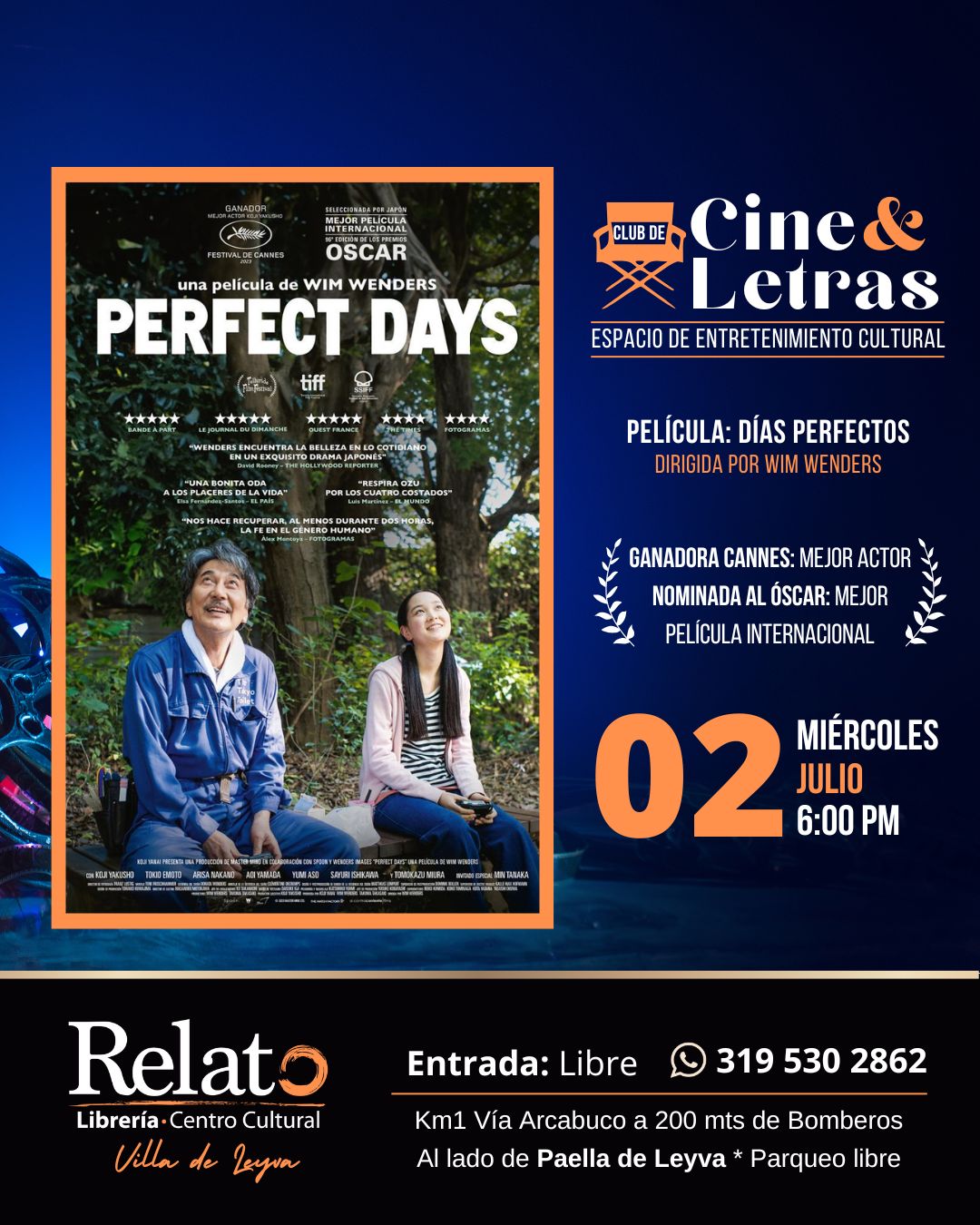 pelicula perfect days relato villa leyva cine