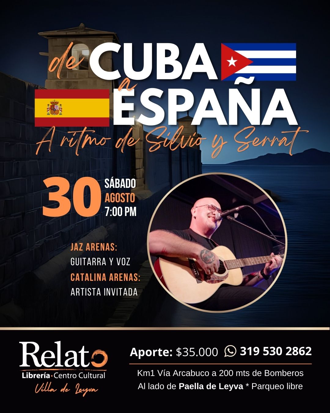 relato silvio serrat musica vivo libreria villa de leyva