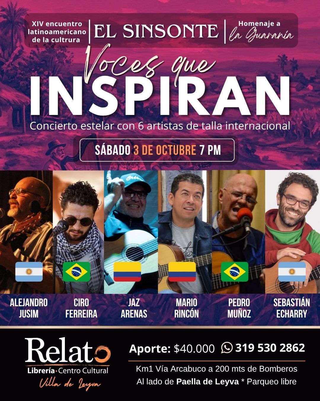 concierto sinsonte relato villa de leyva