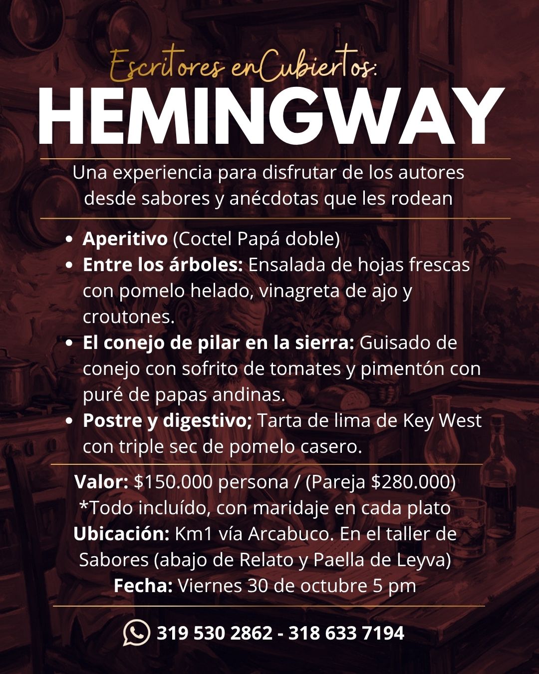 itinerario hemingway villa leyva relato incatel paella